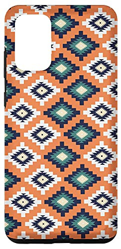 Galaxy S20 plus Unique Western Navajo Aztec Orange Turquoise Case