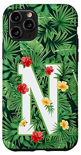 iPhone 11 Pro Capital Letter N Alphabet Monogram Initial Flower Gardener Case