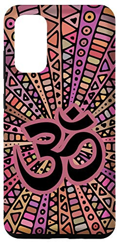 Galaxy S20 Mandala with Om Symbol - Pink Orange Multi Case