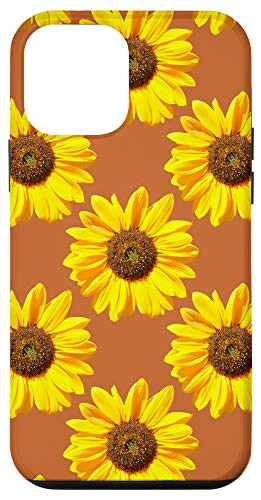 iPhone 12 mini Sunflower Pattern Floral Flower Burnt Orange Terracotta Cute Case