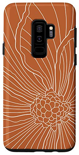 Galaxy S9 plus Begonia Flower Floral Botanical Burnt Orange Terracotta Case