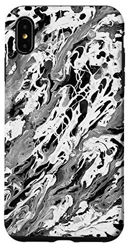 iPhone XS Max Stylish Black And White Paint Splash Protective Smartphone Case