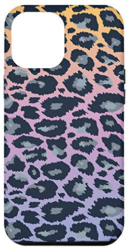 iPhone 12 Pro Max Blue Purple Orange Ombre Leopard Cheetah Animal Print Case