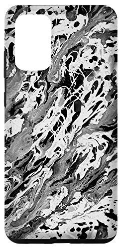 Galaxy S20 plus Stylish Black And White Paint Splash Protective Smartphone Case