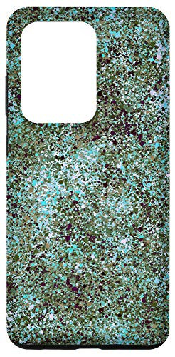Galaxy S20 Ultra Green Black Paint Splatter Abstract Design Case