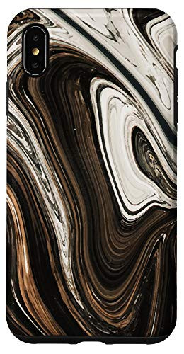 iPhone XS Max Paint Artistic Art Brown White Coffee Pattern IV Aesthetic Case