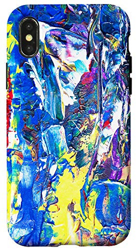 iPhone X-XS Colorful Abstract Painting Acrylic Paint Splash Artist Phone Case