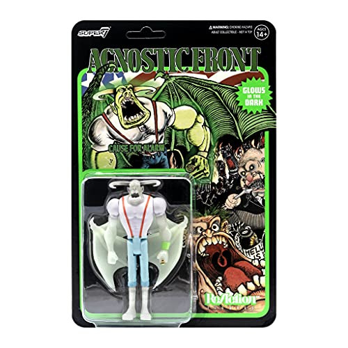 Super7 Agnostic Front- Eliminator -Glow in The Dark- Reaction Figure Multicolor