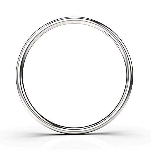Handmade Smooth Stacking Ring in 925 Sterling Silver -6- Handmade Smooth Stacking Ring in 925 Sterling Silver -6-