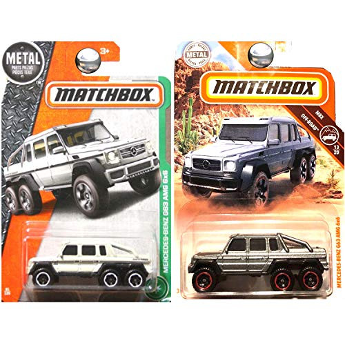 Matchbox Mercedes Benz G63 AMG 6x6 Silver Gray Grey and White Set of 2