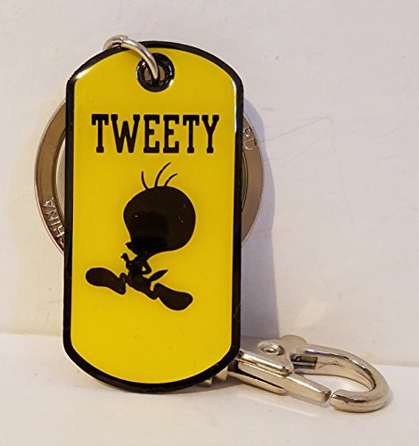 Six Flags Magic Mountain Looney Tunes Tweety Bird Silhouette Tag Keychain