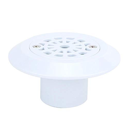 TOPINCN 1.5in-3in Pool Floor Drain White Round Water Main Drain Filter Type Drainer Outlet Replacement Accessories for Swimming Pool SPA-3in-