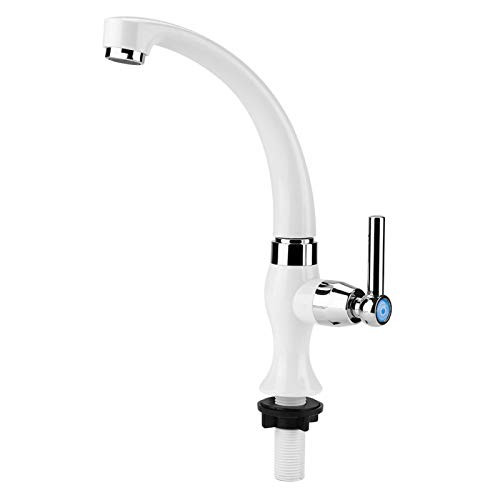 Bathroom Faucet Bathroom Sink Faucet Centerset with Drain Assembly ABS Plastic Single Cold Faucet Water Tap Bathroom Basin Kitchen Sink Accessories-Straight Handle-