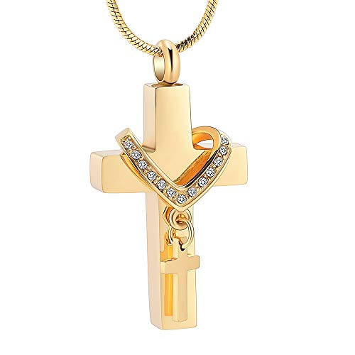 Cremation Jewelry for Ashes - Cremation Necklace Cross Urn Pendant Necklace Double Cross Religious Ashes Necklace Memorial Locket for Loved One Ashes Keepsake Pendant Funeral Urn Cremation Jewelry for Ashes - Cremation Necklace Cross Urn Pendant Necklace Double Cross Religious Ashes Necklace Memorial Locket for Loved One Ashes Keepsake Pendant Funeral Urn