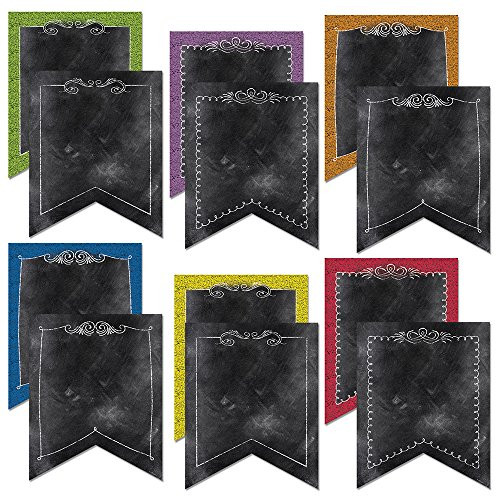 Creative Teaching Press 10" Designer Cut-Outs Pennants -6490-Black-Multi