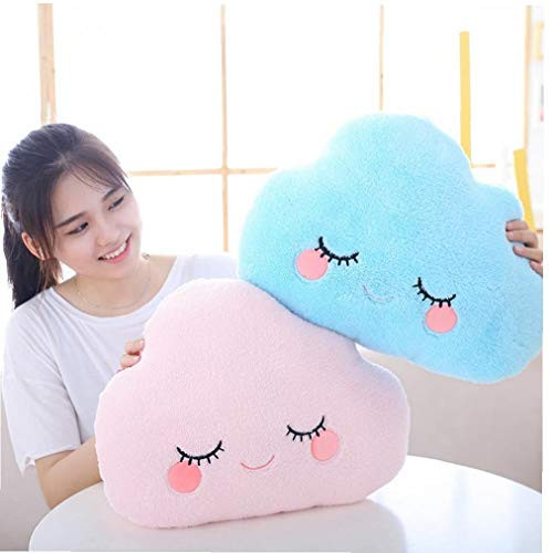 Cloud Shape Smile Pillow Cushion Cartoon Soft Stuffed Plush Pillow Fo Girls 30x45cm Pink