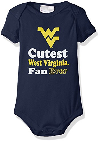 Two Feet Ahead NCAA West Virginia Mountaineers Children Unisex Lap Shoulder Creeper6 moNavy