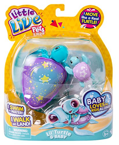 Little Live Pets Turtle - Sky The Star Turtle and Baby