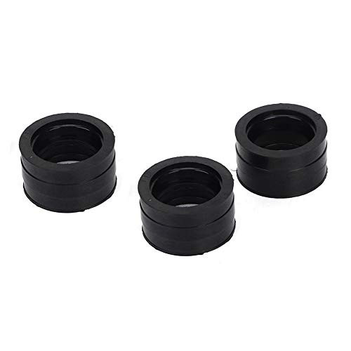KIMISS 3pcs Motorcycle Carburetor Carb Intake Manifold JointRubber Carburetor Intake Manifold Boot Joint Fit for XS750 -Black-
