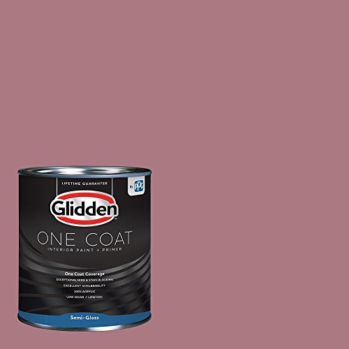 Glidden Interior Paint  plus Primer- Pink-Mauve Madness One Coat Semi-Gloss 1-Quart