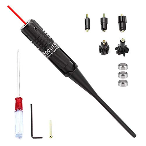 MOSANDON Red Dot Laser Bore Sight Kit for .22 to .50 Caliber Pistols Rifles Scopes Multiple Caliber Adapters Laser Boresighter for Hunting