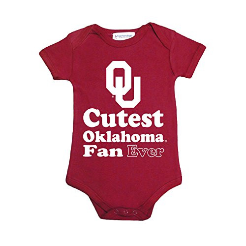 Two Feet Ahead NCAA Oklahoma Sooners Children Unisex Lap Shoulder CreeperNbCrimson