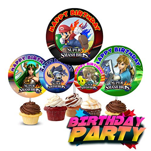 Crafting Mania LLC. 12 Birthday Inspired Party Picks, Cupcake Picks, Cupcake Toppers #1