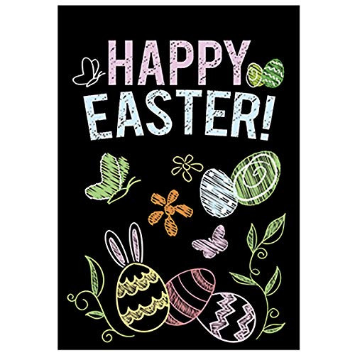 Morigins Double Sided Happy Easter Bunny Eggs House Flag 28 x 40 Inch for Outdoor Yard Flag