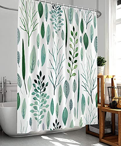 wtisan Floral Shower CurtainTropical Shower CurtainWaterproof Fabric Shower Curtains for Bathroom with 12 Plastic Hooks 72x78 Inch