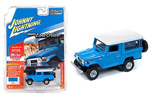 1980 Toyota Land Cruiser Light Blue with White Top Limited Edition to 4,800 Pieces Worldwide 1/64 Diecast Model Car by Johnny Lightning JLCP7161