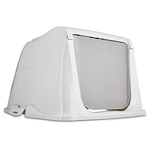 Petco Brand - So Phresh Flip Top Cat Litter Box Hood in White Large Teal