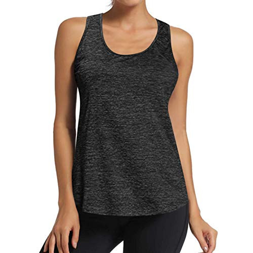 fartey Workout Tank Tops for Women Sexy Open Back Sports Tank Tops Cute Yoga Workout Mesh Activewear
