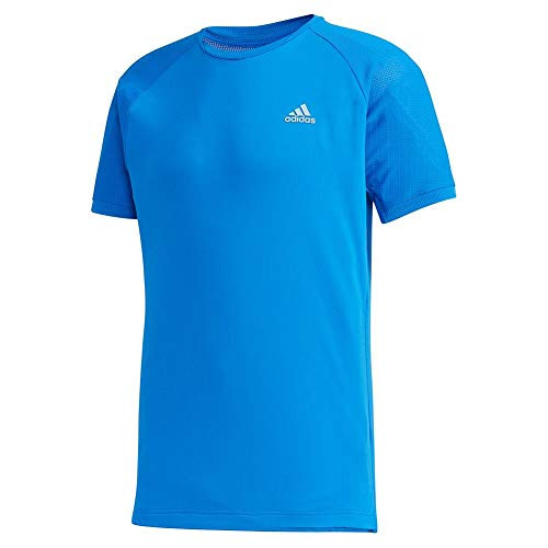 adidas Men's HEAT.RDY Colorblock Tee Glory Blue Small