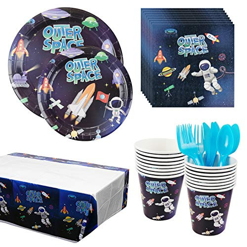 Cieovo Outer Space Party Supplies - Serves 16 Guest Includes Party Dinner Plates Dessert Plate Spoons Forks Cups Napkins and Table Covers Party Pack Perfect for Safari Animal Themed Birthday Shower Parties Decorations Cieovo Outer Space Party Supplies - Serves 16 Guest Includes Party Dinner Plates Dessert Plate Spoons Forks Cups Napkins and Table Covers Party Pack Perfect for Safari Animal Themed Birthday Shower Parties Decorations