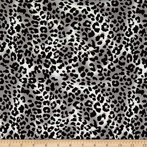 Telio Stretch Bamboo Rayon Jersey Knit Print Animal Fabric Grey