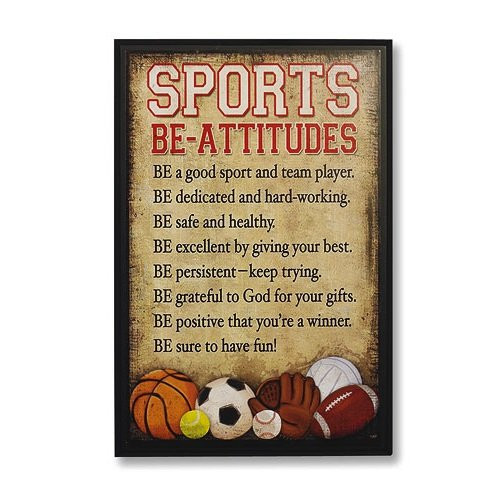 Abbey Gift Abbey Press -Abbey and CA Gift- Sports Be-Attitudes Plaque 9.25 x 14.25 Multi Abbey Gift Abbey Press -Abbey and CA Gift- Sports Be-Attitudes Plaque 9.25 x 14.25 Multi