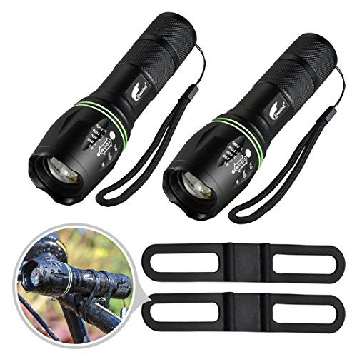 Hausbell flashlight,Tactical Flashlight,LED Handheld Flashlights,Mini LED Flashlight,Zoomable,High Lumen Flashlights,Water Resistant,5 Light Modes Camping Lantern Flashlight for Camping,Hiking