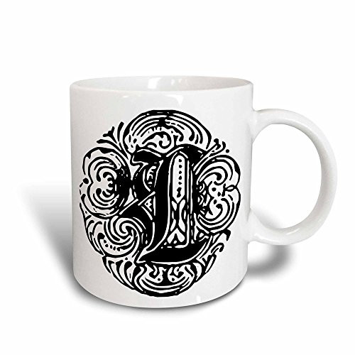 3dRose mug_14220_3 Fancy Letter L Magic Transforming Mug 11-Ounce