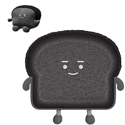 Hofun4U Funny Black Toast Bread Plush Toy Toast Bread Plush Pillow Bread Shape Stuffed Pillow Bread Doll Toy Home Decoration Birthday Xmas Valentines Gift for Kids Adults -3