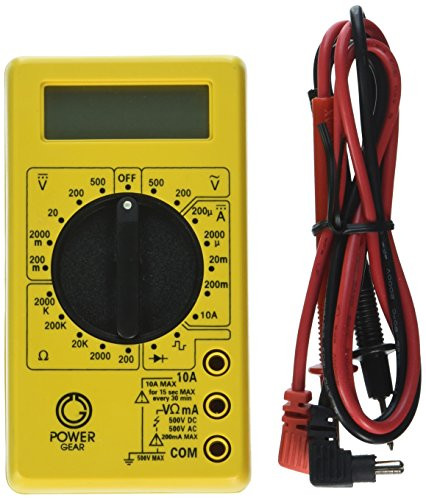 GE 50953 17-Range 6-Function Digital Multimeter Multimeters  and  Testers Yellow