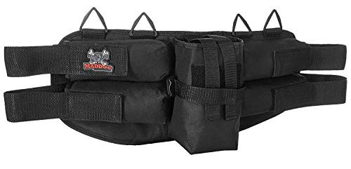 Maddog Entry Level Paintball Harness Pod Pack Belt with HPA CO2 Tank Holder Pouch - 4 plus1