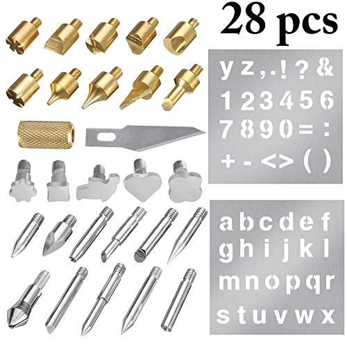 Wood Burning Tip,Wood Burning Tool Carving Iron Tip for Pyrography (28-Pcs Wood Burning Tips)