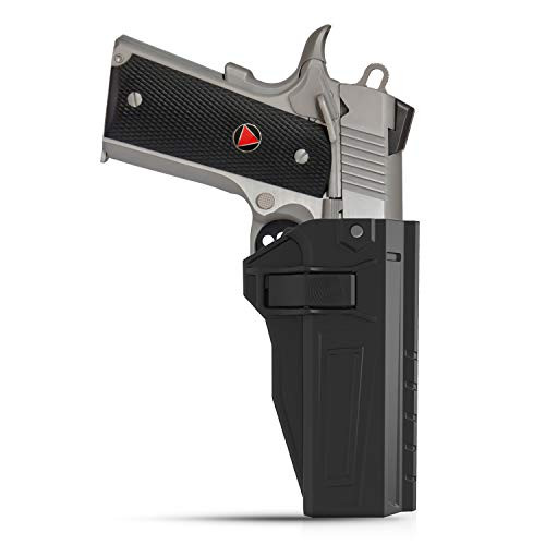 efluky Colt 1911 5" Holsters Colt 1911 .45-Taurus 1911-SA 1911-Springfield 1911 OWB Holster 360° Adjustable Belt Holster Also Fits Variants 1911 5" Pistol Rapid Release Holster RH