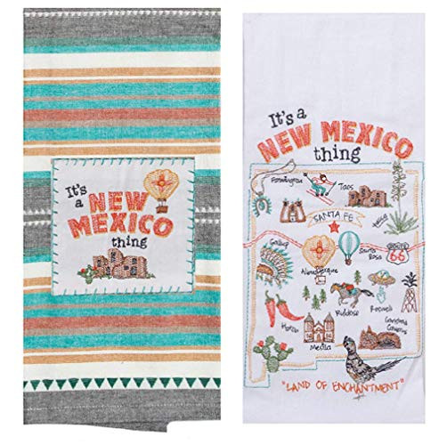 2 Piece Kay Dee Home State of New Mexico Embroidered Kitchen Towel Bundle