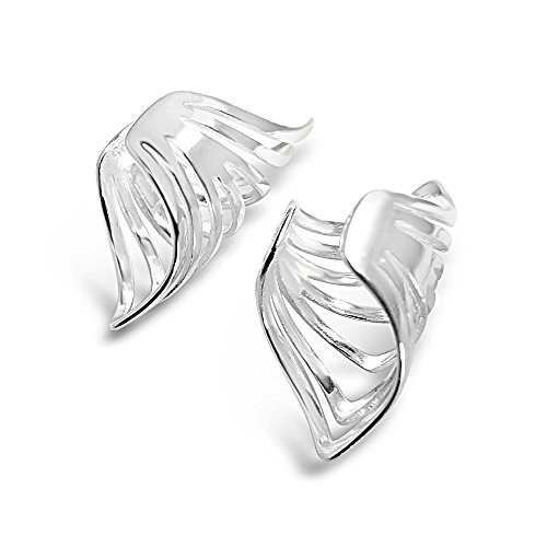 Sterling Silver Non Pierced Ear Clip Cuff Earrings - Wrap Earrings  Gold Plated or 925 Silver - -Pair- -Sterling Silver-