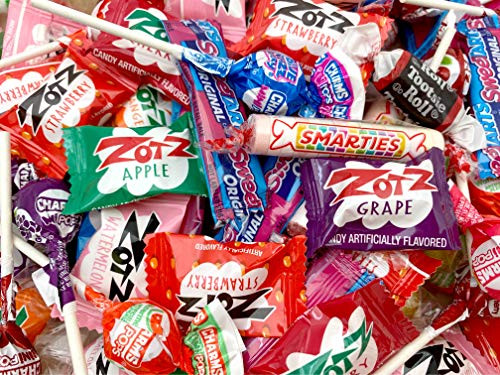 Pinata Party Hard Candy Assortment Zotz Charms Mini Pops Sweetarts Original and More Fruit Flavored Hard Candies - Bulk Pack 3 Lbs
