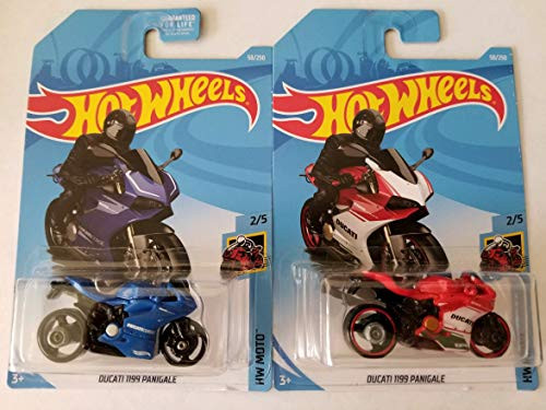 Hot Wheels 2019 Hw Moto 2/5 - Ducati 1199 Panigale (Blue & Red Int. Card) - Set of 2