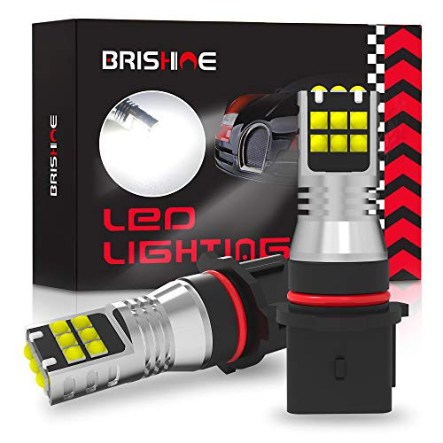 BRISHINE 12278 PSX26W LED Fog Light Bulbs 6000K Xenon White Extremely Bright 3030 Chips H28W LED Bulbs with Projector for Car Fog Lights Daytime Running Lights DRL-Pack of 2- BRISHINE 12278 PSX26W LED Fog Light Bulbs 6000K Xenon White Extremely Bright 3030 Chips H28W LED Bulbs with Projector for Car Fog Lights Daytime Running Lights DRL-Pack of 2-