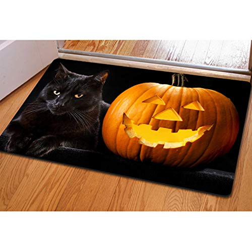 Halloween Mat Pumpkin Doormat Halloween Pumpkin Entry Carpet Halloween Decoration Mat Kitchen Rubber Floor Doormat for Indoor Outdoor Size 23.6 x 15.7 Inch -Cat- Halloween Mat Pumpkin Doormat Halloween Pumpkin Entry Carpet Halloween Decoration Mat Kitchen Rubber Floor Doormat for Indoor Outdoor Size 23.6 x 15.7 Inch -Cat-