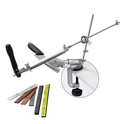 Knife Sharpener Set RX-008 360 ° Rotation Fixed-Angle Knife Sharpener Pro RX-008 Professional Kitchen Sharpening Tool Set With 6 Grindstones S SMAUTOP